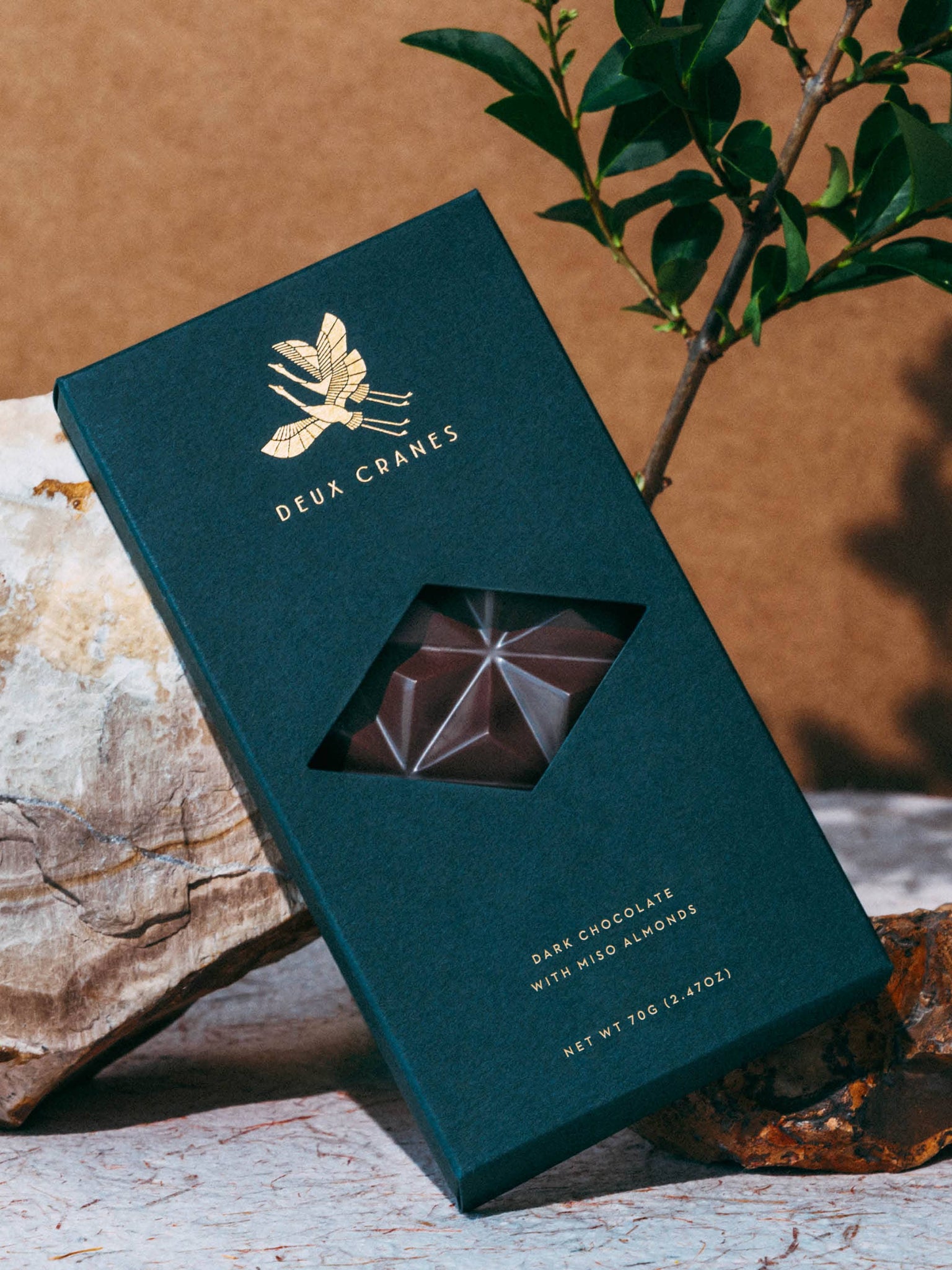Dark Chocolate with Miso Almonds (Dairy-Free) – Deux Cranes Dark Chocolate with Miso Almonds (Dairy-Free) – Deux Cranes